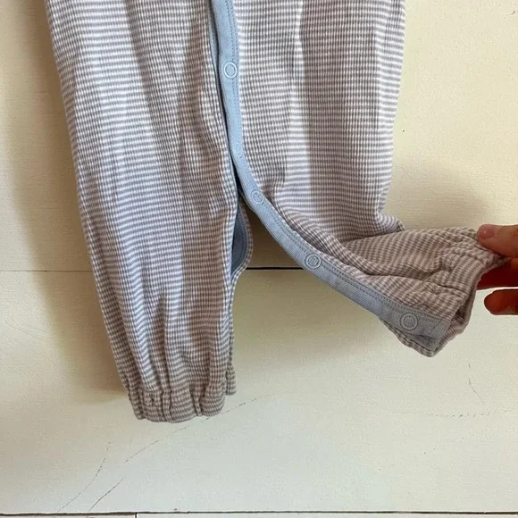 Restoration Hardware baby & child striped convertible gown to footless one-piece